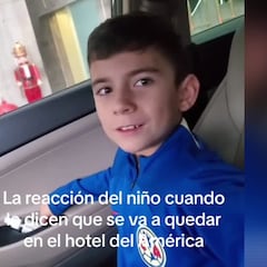 La viral reacción de un niño al enterarse que se hospedará en el mismo hotel que el América