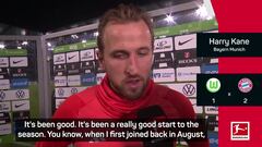 Harry Kane reacts to Bayern goal fest