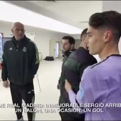 Hasta Florentino bajó a felicitar a Arribas: así fue el recibimiento en el vestuario