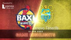 Resumen del Manresa vs. Tenerife de la Champions League