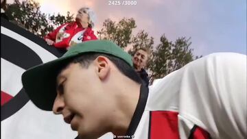 Un aficionado en pleno directo del Youtuber Nil Ojeda: ¡°Ponte a trabajar¡±
