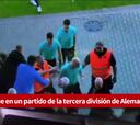 Un partido tuvo que ser suspendido por esta agresión al arbitro de parte de un fanático