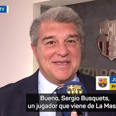 Laporta: “Busquets es un trozo de nuestro escudo”