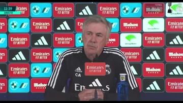 Le hacen a Ancelotti la pregunta del millón y su respuesta es contundente: "¿le han garantizado que sigue?"