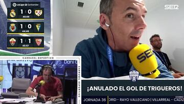 Iturralde y su explicaci車n sobre la reclamaci車n del Rayo en el 1-0
