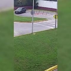 Fuerte accidente tras perder el control del coche en el examen de conducir