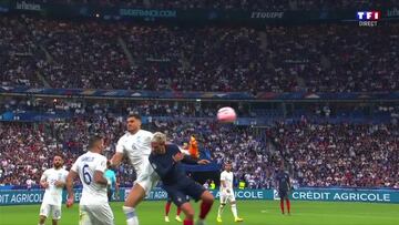 El gol con el que hace historia Mbappé y casi le cuesta un ojo a Griezmann