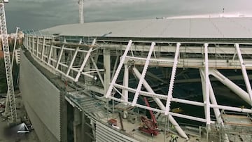 La obra del Bernabéu desde una toma que casi nunca se ve