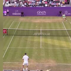 La locura final de Alcaraz tras 23 intercambios de palos y con break point en contra: ¡alucinante!