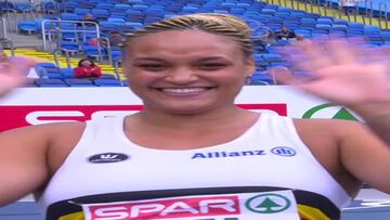 WATCH Hero shot putter saves team by running 100m hurdles