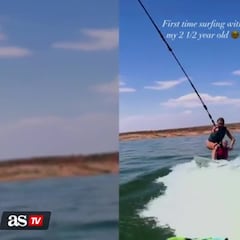 Lindsay Arnold under fire for surfing with young child