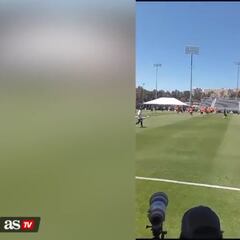 Watch: Doctors rush onto the pitch after Vinicius Jr goes down injured on Real Madrid’s USA tour training session