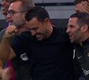 La celebración de Xavi tras el 2-0 que está siendo muy comentada en redes