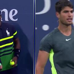 El peloteo entre Alcaraz y Jimmy Butler, ‘show’ inaugural del US Open