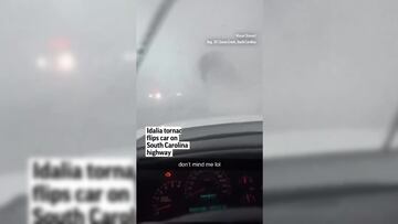 Las impactantes imágenes de un tornado en medio de la tormenta tropical Idalia