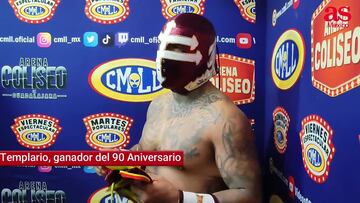 Templario sobre ganar la máscara de Dragón Rojo Jr.: “Vengo a ser el nuevo estandarte del CMLL”