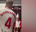 La llegada de Ramos al vestuario del Sevilla tras ser el héroe en su debut