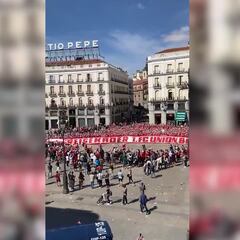 Los aficionados de Berlín inundan Madrid: la imagen es espectacular