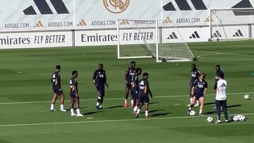 El vacile de Bellingham a Rüdiger: Vinicius no podía parar de reír