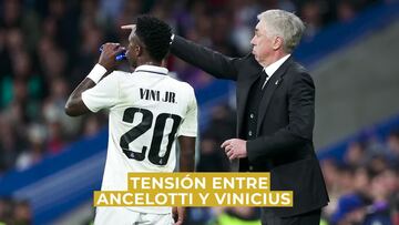 La discusión de Vinicius y Ancelotti que no se apreció en directo en la tele
