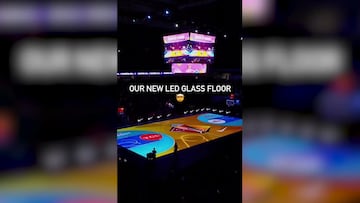 La cancha de baloncesto con pantalla LED que se hace viral