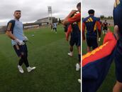 Colocan a Nico Williams una cámara en el pecho durante el entrenamiento de la Selección: risas aseguradas