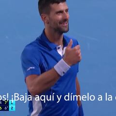 Djokovic la lía con un aficionado: “Baja y dímelo a la cara”