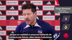 Simeone desmiente el elogio unánime que ha recibido el Madrid tras Supercopa