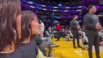 El v¨ªdeo de Aitana en primera fila viendo a los Lakers que arrasa en redes