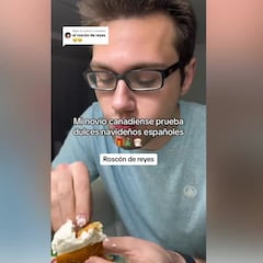 La indisimulada reacción de un canadiense al probar por vez primera el roscón... y la fruta escarchada