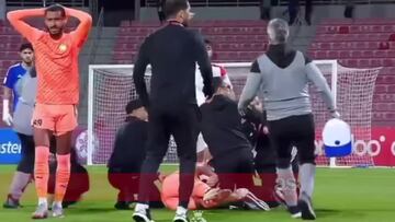 Andy Delort se desploma en partido disputado en Qatar