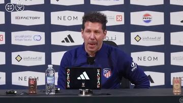 Le preguntan a Simeone por lo que cobran Madrid y Atlético en la Supercopa 