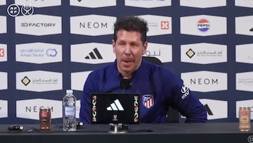 Le preguntan a Simeone por lo que cobran Madrid y Atl¨¦tico en la Supercopa