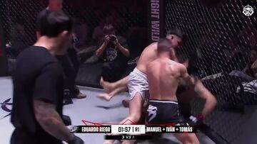 Esto es lo que ocurre en una pelea 3 vs 1 de MMA: DWT deja un combate para la historia.