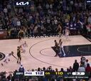 Pierden de dos, 2 segundos en el crono y Curry coge el balón: el triplazo para ganar con una curiosa celebración