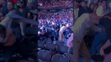 Así fue la pelea en gradas de la UFC en la Arena Ciudad de México