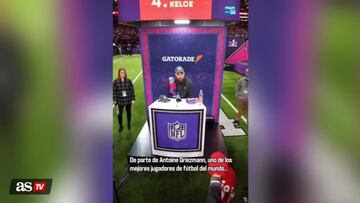 Why did Chiefs tight end Travis Kelce have an Atlético Madrid jersey at Super Bowl press conference?