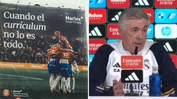 La frase de Ancelotti sobre la lona desplegada del Girona que desató la risa floja de la prensa
