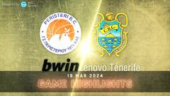 Resumen del Peristeri vs Lenovo Tenerife de Champions League