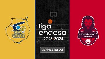 Resumen del Gran Canaria vs Zaragoza , jornada 24 de la Liga Endesa