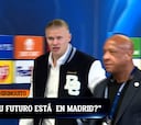 Atentos a la cara de Haaland cuando Edu Aguirre le pregunta si su futuro está en Madrid