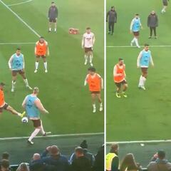 El viral calentamiento de Haaland contra el Bournemouth que usan para ridiculizarle en redes