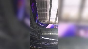 El impresionante vídeomarcador del Bernabéu a pleno rendimiento en su debut