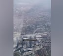 La viral vista del Bernabéu nunca captada hasta el momento: el pasajero de un avión lo graba mientras sobrevuela Madrid