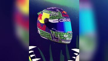 Así será el casco que usará Checo Pérez en Miami
