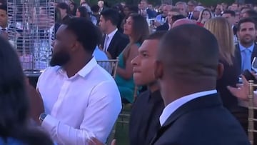 Camera zooms in to see Mbappe’s reaction as Bellingham wins La Liga’s best player