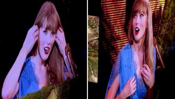 La incredulidad de Taylor Swift con la gran ovación del Bernabéu