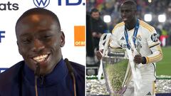 Mendy aparece en rueda de prensa, le preguntan por su futuro con el Madrid y sorprende así