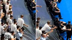 El ‘troleo’ de este Policía Nacional a un joven en la presentación de Mbappé