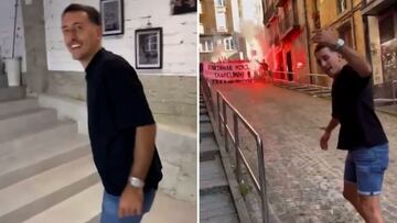 Así ha sido el recibimiento sorpresa de la cuadrilla de Oyarzabal en Eibar